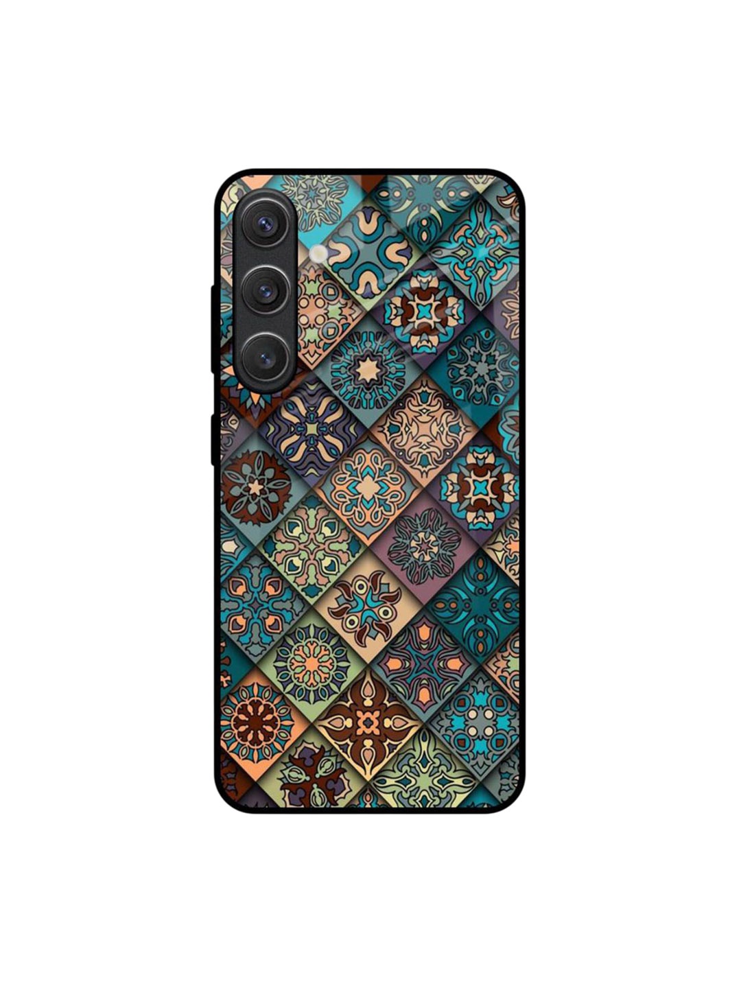 

QRIOH Retro Art Samsung Galaxy S25 5G Impact Resistant Back Case, Teal