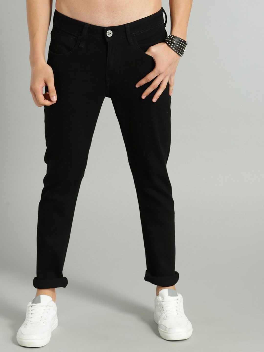 

CLUBROCKS Men Jean Stretchable Jeans, Black