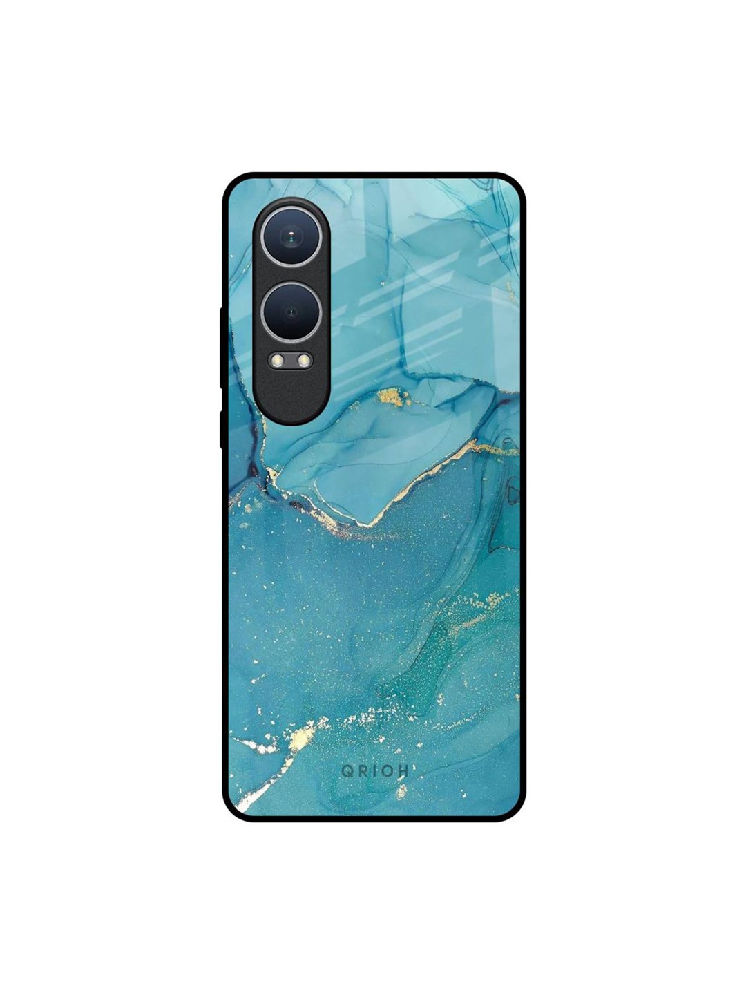 

QRIOH Glitter Real OnePlus Nord CE4 Lite 5G Impact Resistant Back Case, Blue