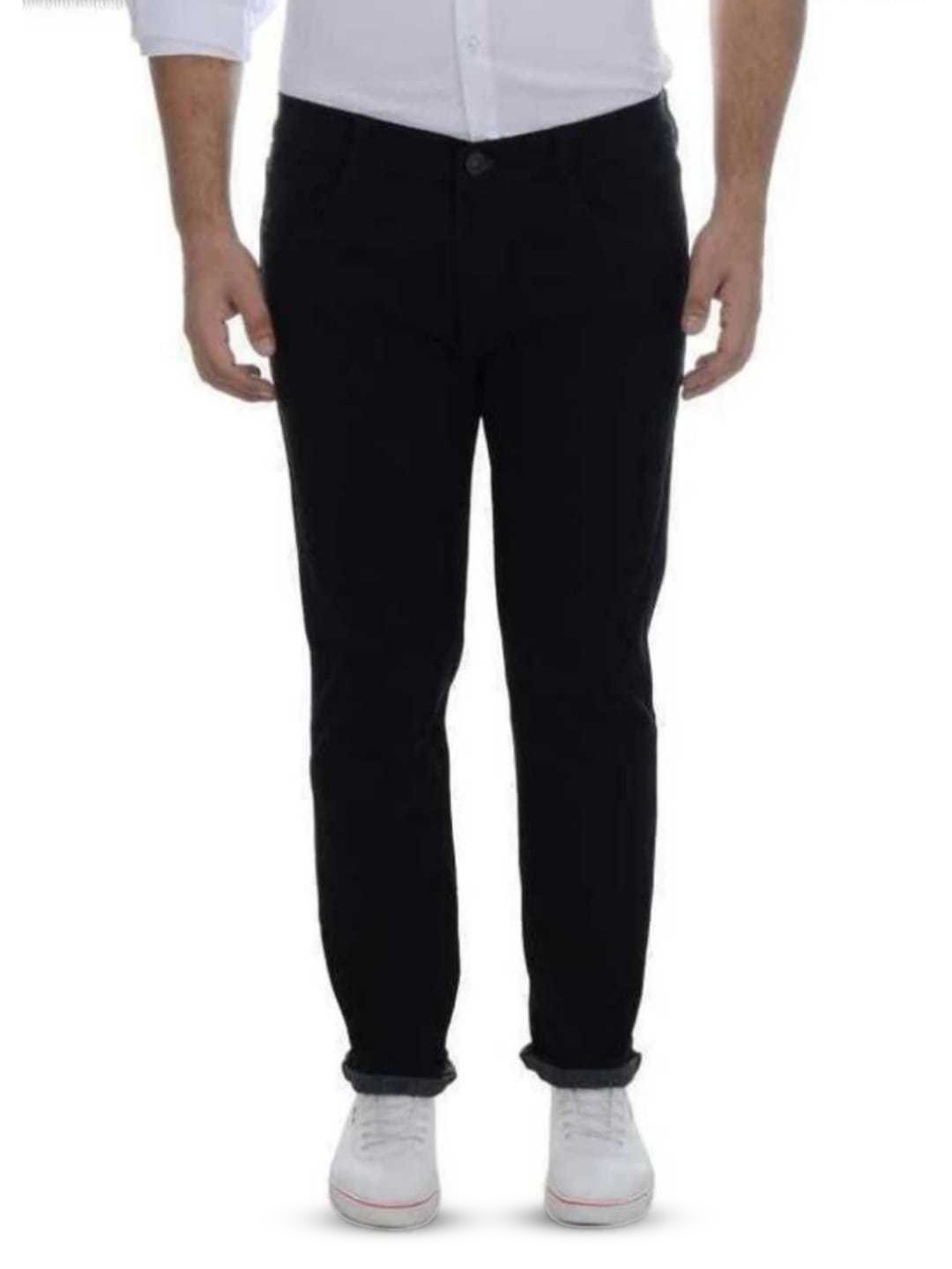 

COMFITS Men Regular Fit Mid-Rise Classic Highly Distressed Stretchable Jeans, Black