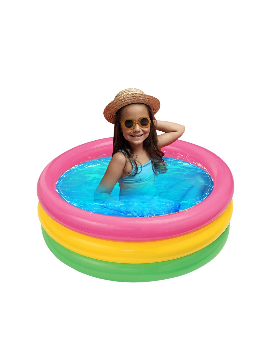 

ACQUA SCAPE Kids Swim Inflatable Baby Pool Ring, Pink