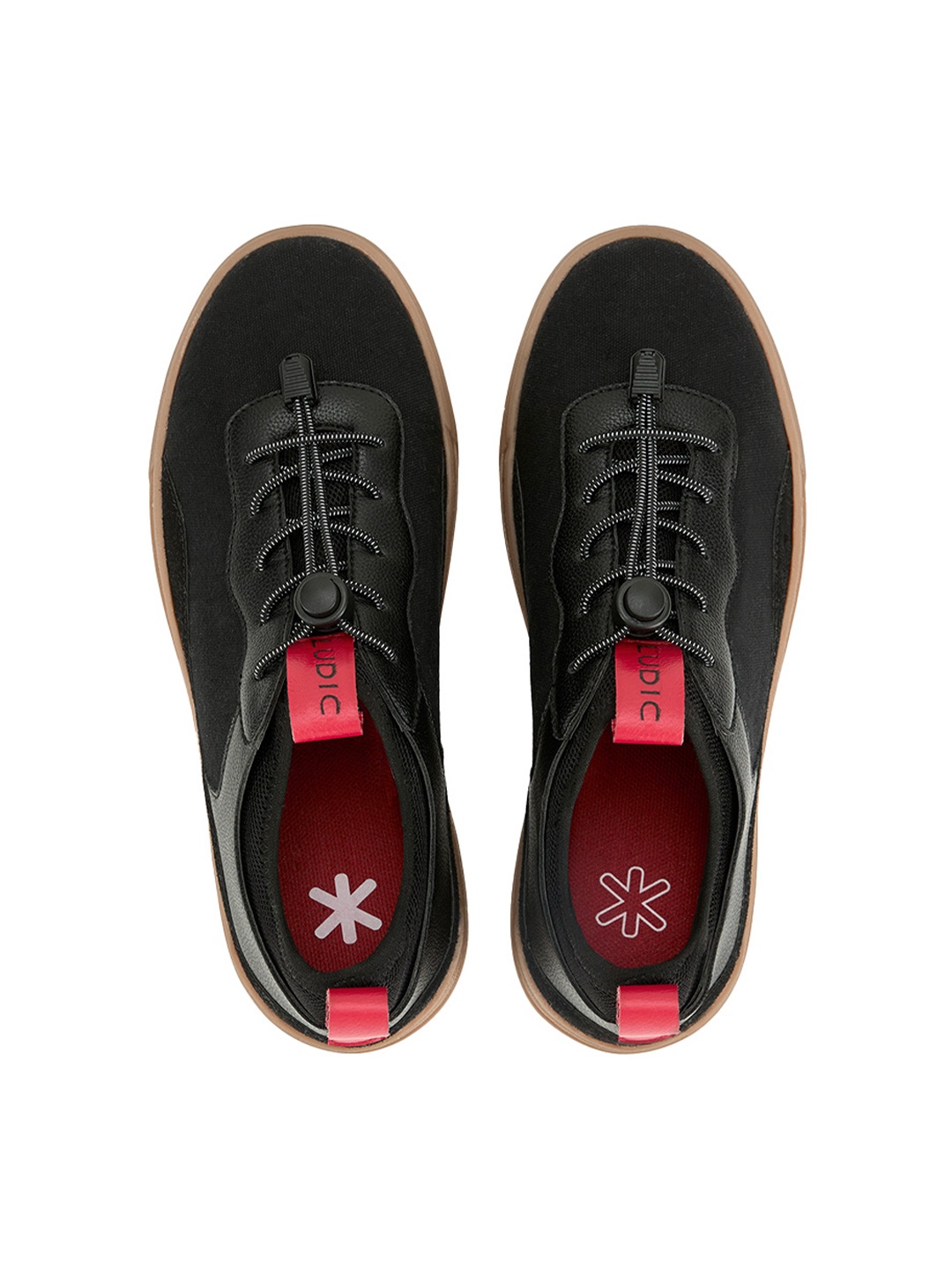 

Ludic Women Lace-Ups Canvas Sneakers, Black