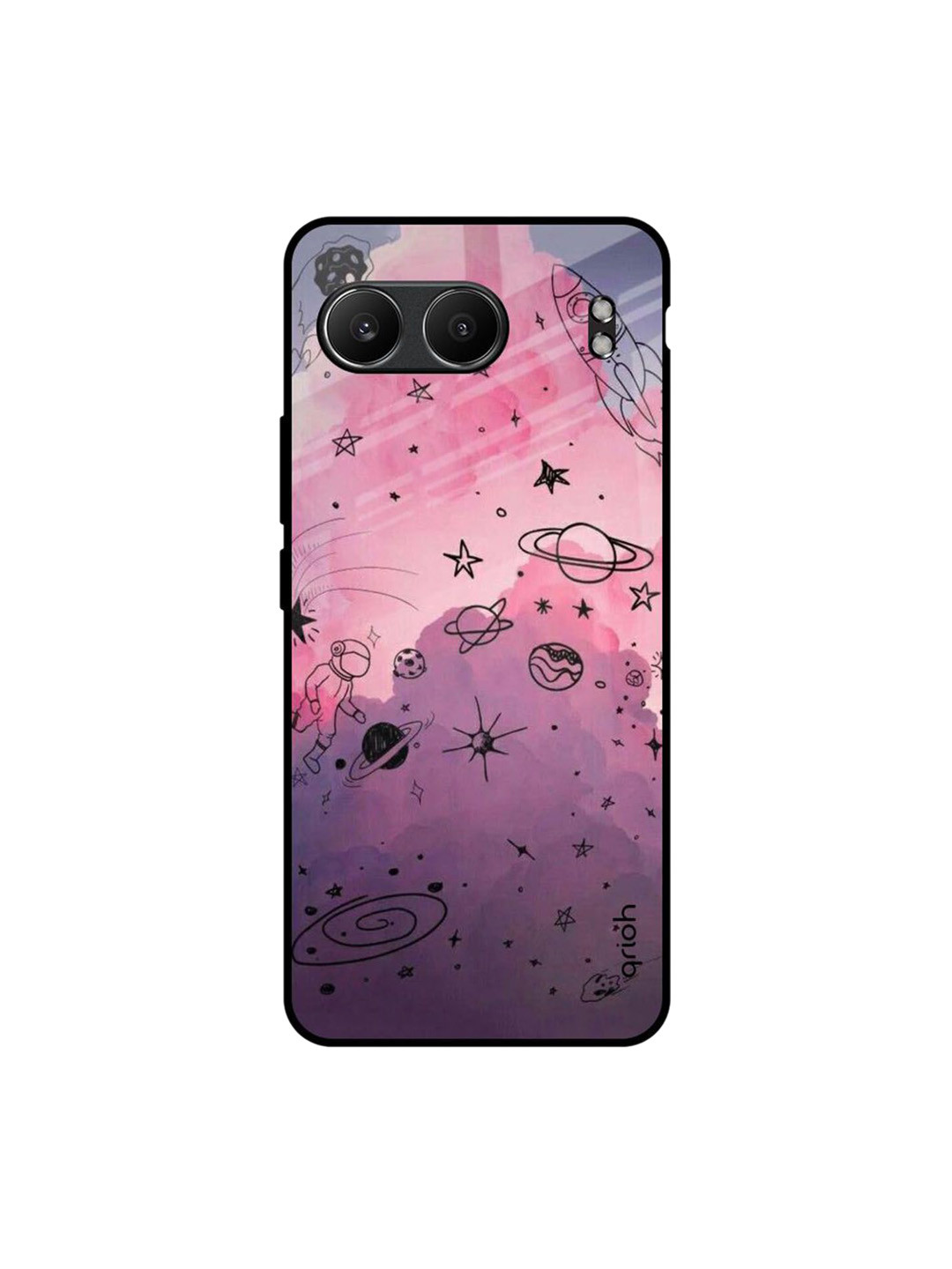 

QRIOH Space Doodles OnePlus Nord 4 5G Impact Resistant Back Case, Purple