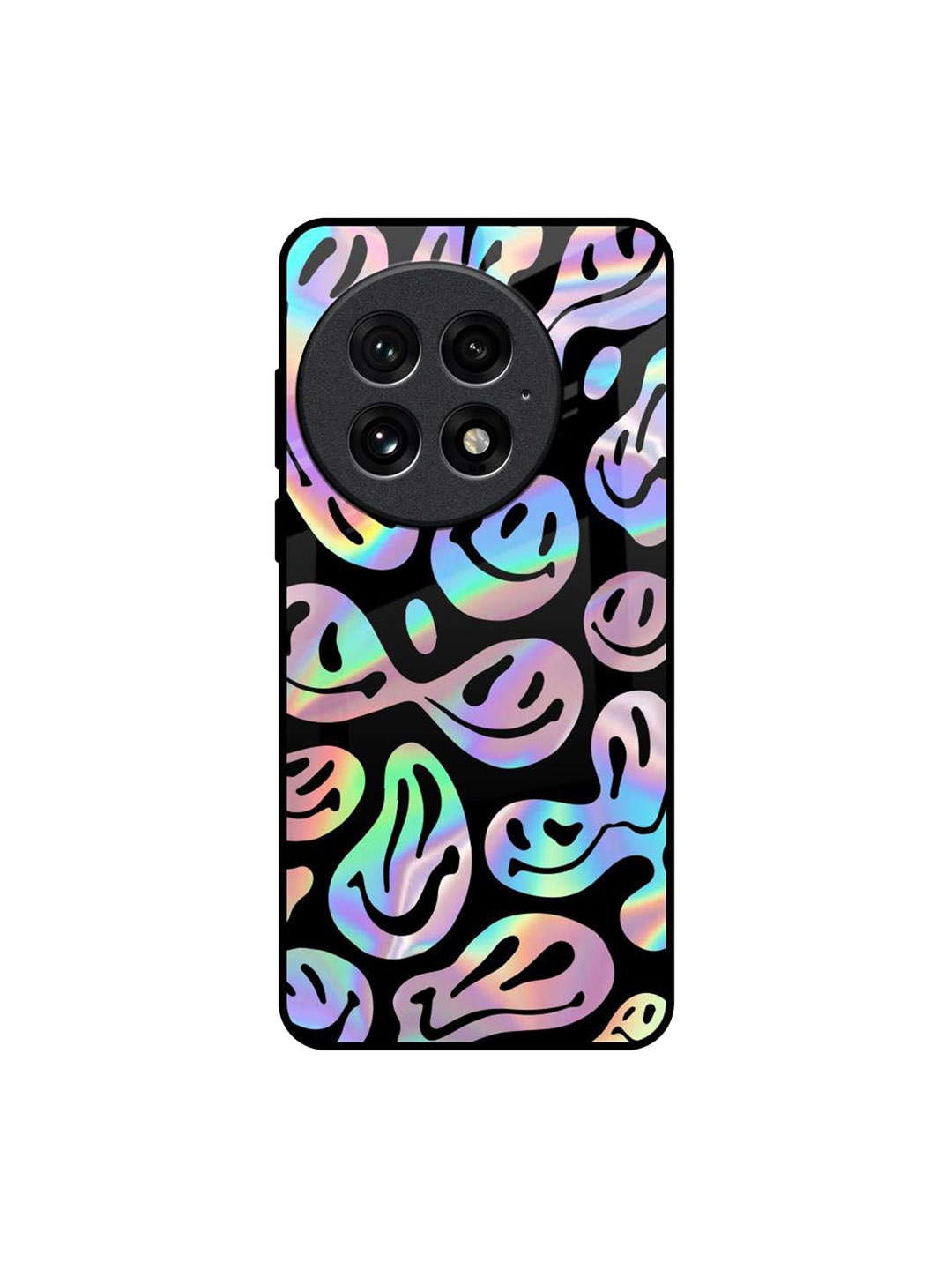 

QRIOH Acid Smile OnePlus 13 Impact Resistant Back Case, Black