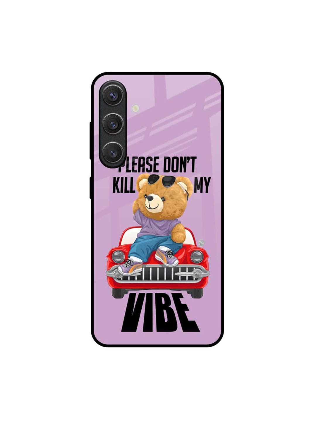 

QRIOH Don't Kill My Vibe Samsung Galaxy S25 5G Impact Resistant Back Case, Purple