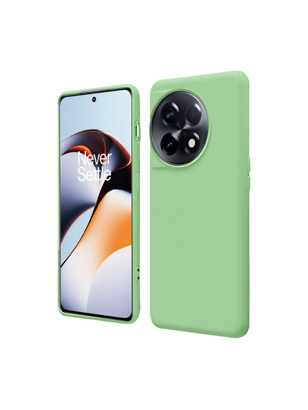 

LIRAMARK Solid OnePlus 11R 5G / 1+11R 5G Impact Resistant Back Case, Green