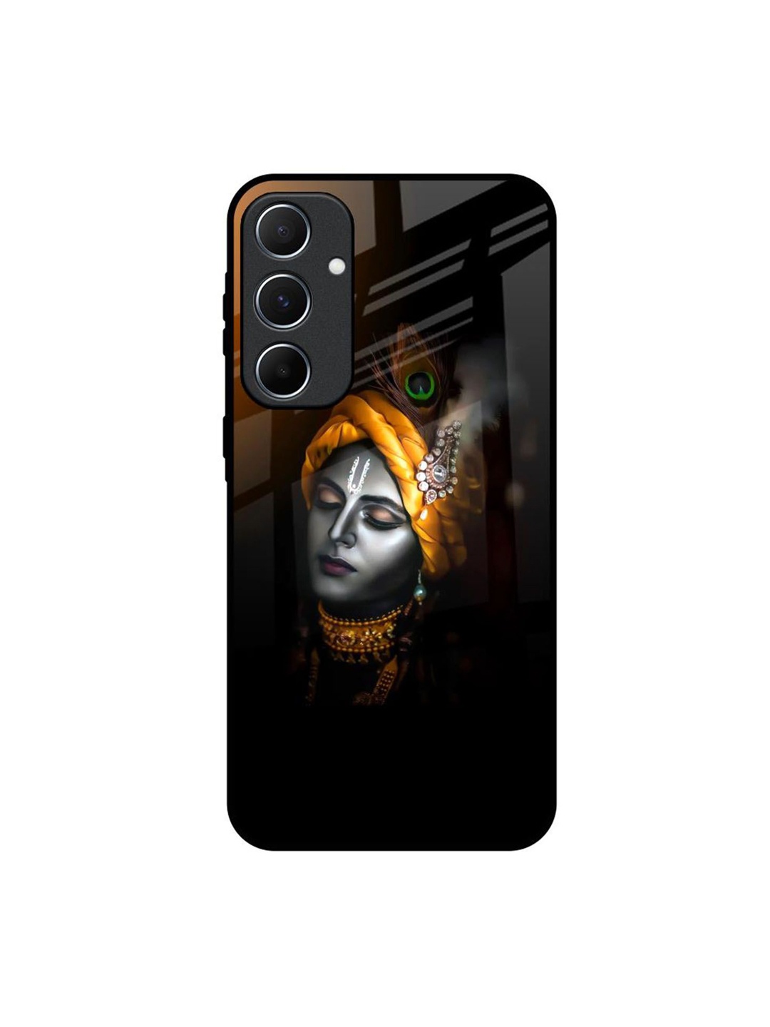 

QRIOH Ombre Krishna Samsung Galaxy A55 5G Impact Resistant Back Case, Black