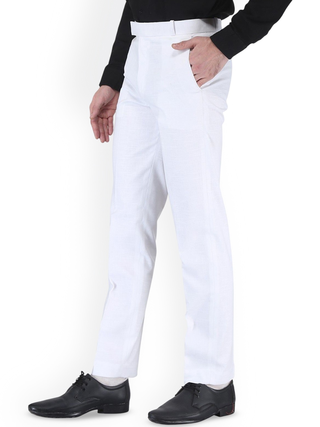 

KANU FASHION Men Comfort Trousers, White