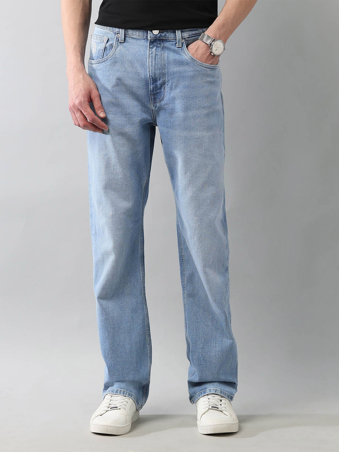 

U.S. Polo Assn. Denim Co. Men Classic Bootcut Light Fade Jeans, Blue