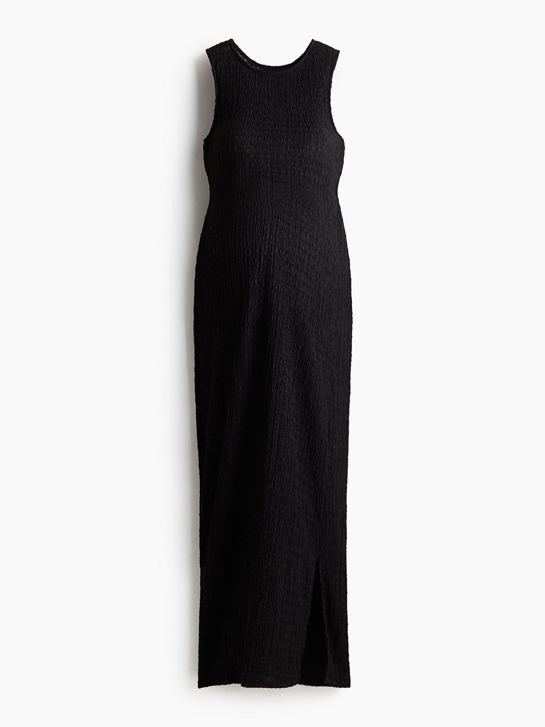 

H&M Mama Textured Jersey Dress, Black