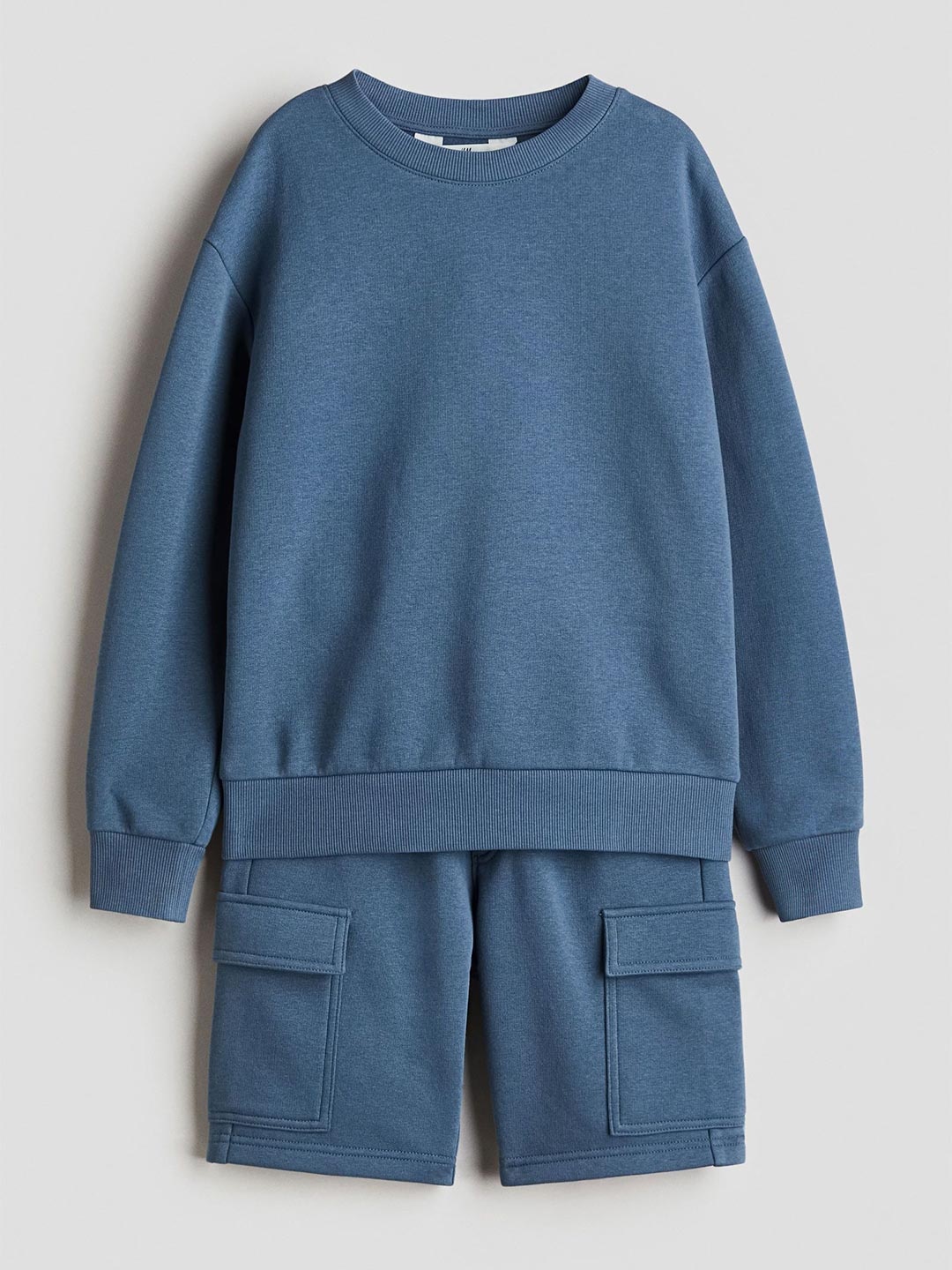 

H&M Boys 2-Piece Sweatshirt And Shorts Set, Blue