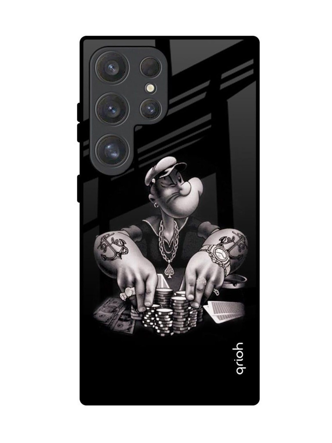 

QRIOH Gambling Problem Samsung Galaxy S25 Ultra Impact Resistant Back Case, Black