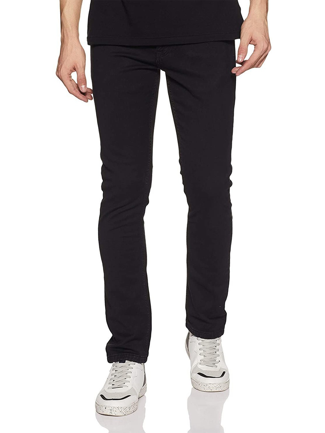 

COMFITS Men Classic Clean Look Mid-Rise Slim Fit Jeans, Black