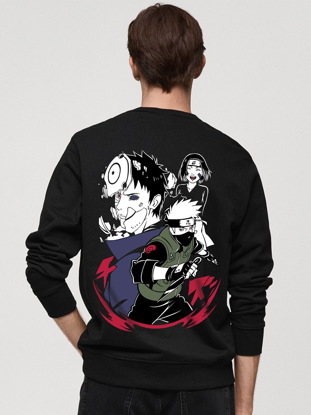 

Tees Da Men Printed Sweatshirt, Black
