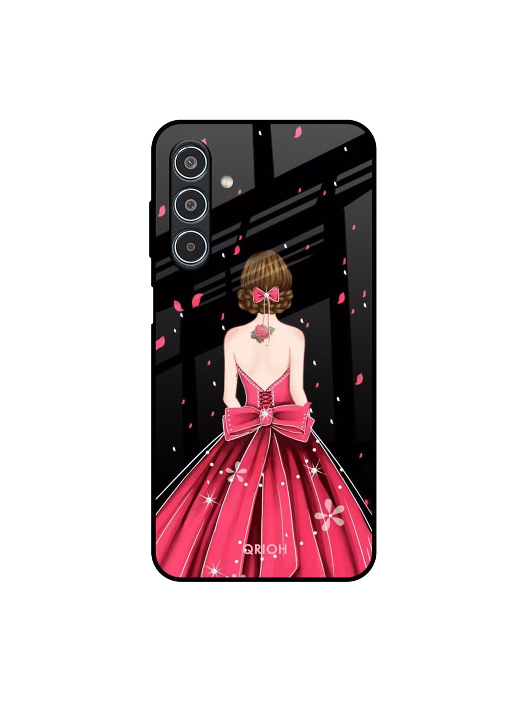

QRIOH Fashion Princess Samsung Galaxy M35 5G Impact Resistant Back Case, Black