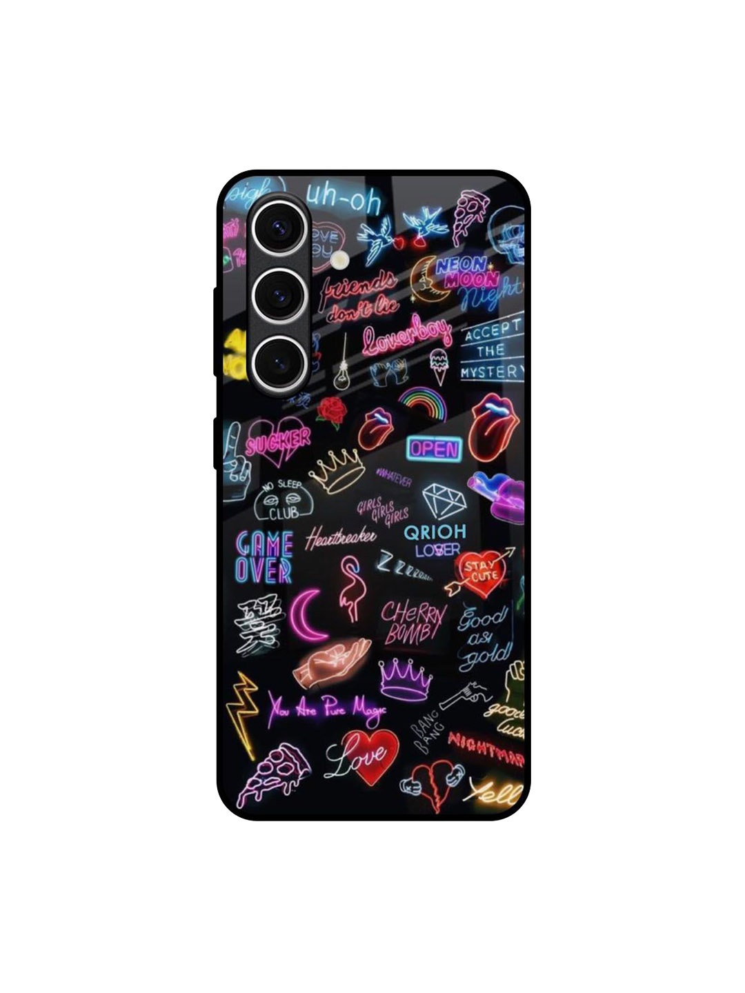 

QRIOH Accept The Mystery Samsung Galaxy S24 FE 5G Impact Resistant Back Case, Black