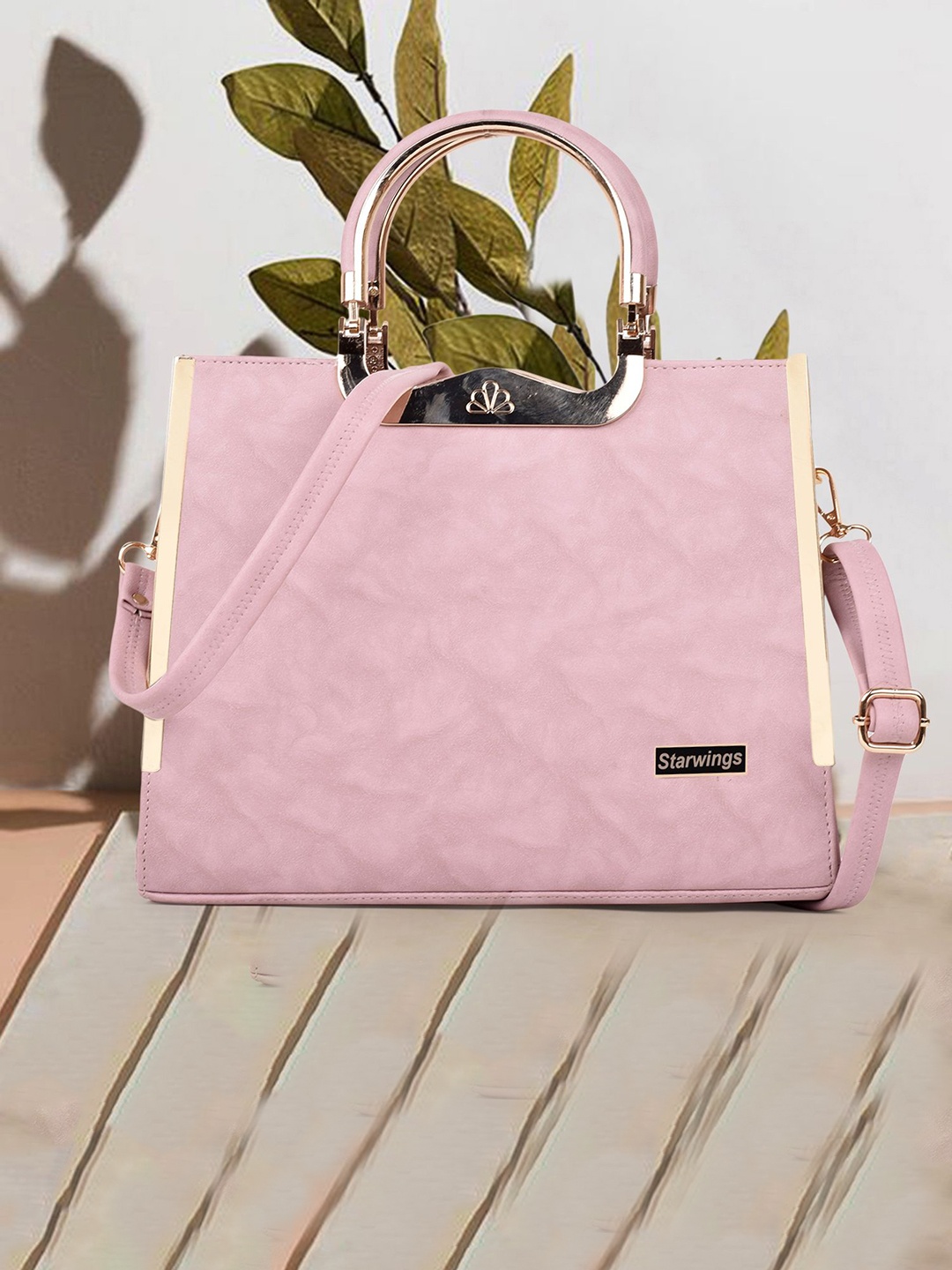 

STARWINGS Structured Satchel with Tasselled, Pink