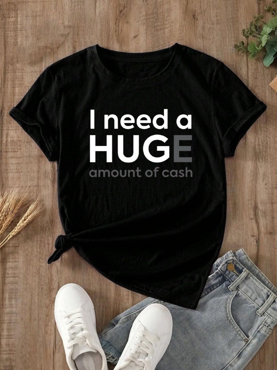 

Lagashi Typography Printed Round Neck Short Sleeves Pure Cotton T-shirt, Black