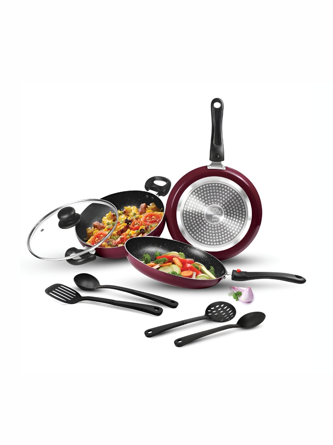

Milton Set of 7 Pro Cook Kitchen Jewel Plus Granito Non Stick Aluminium Induction Cookware, Purple