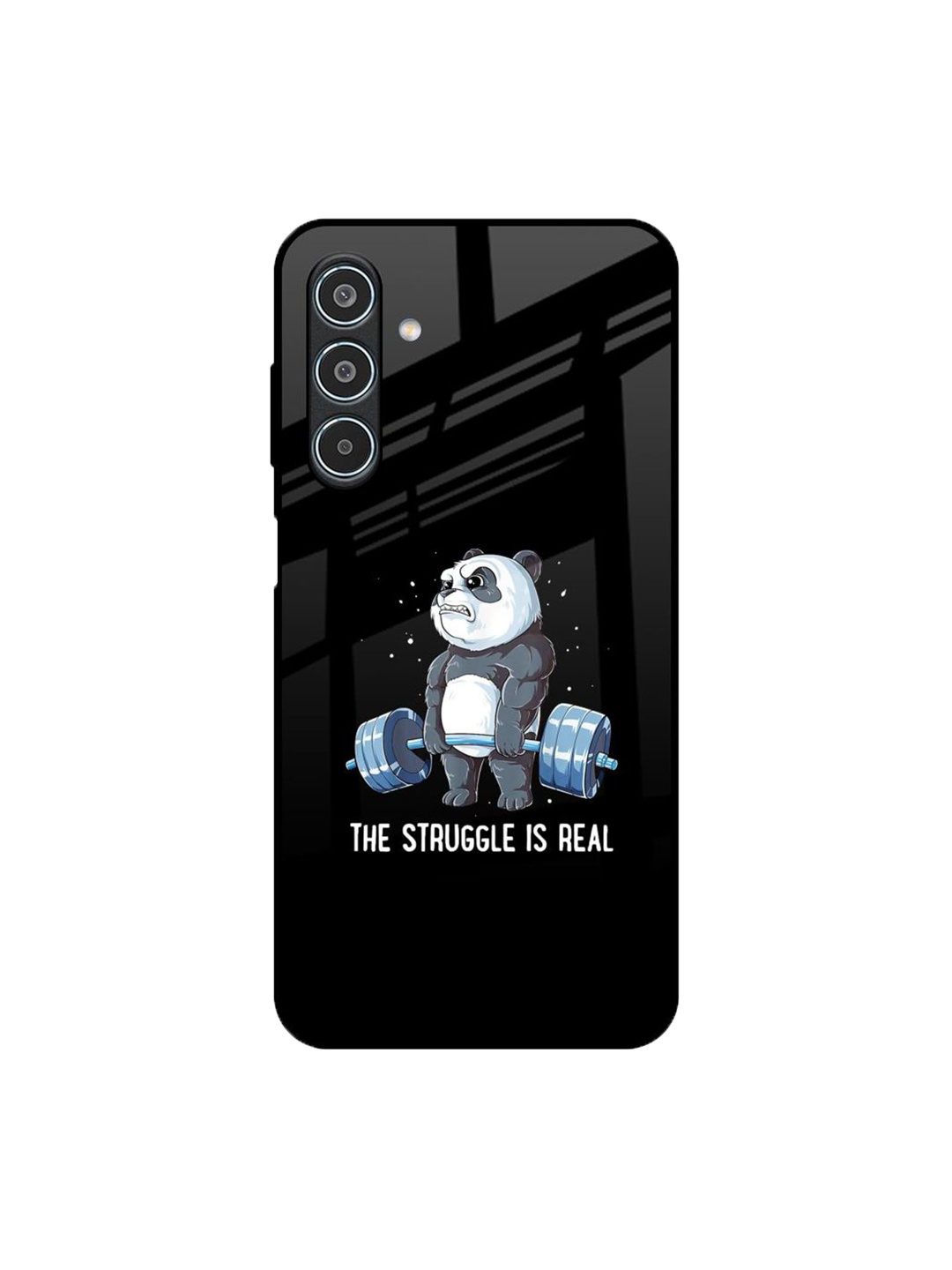 

QRIOH Real Struggle Real Samsung Galaxy M35 5G Impact Resistant Back Case, Black