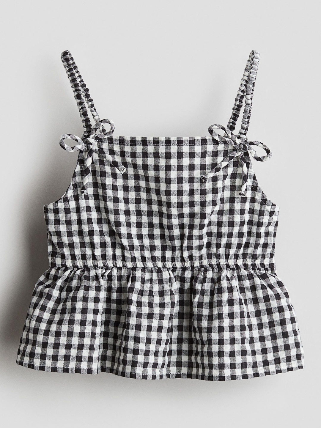 

H&M Bow-Detail Peplum Top, White