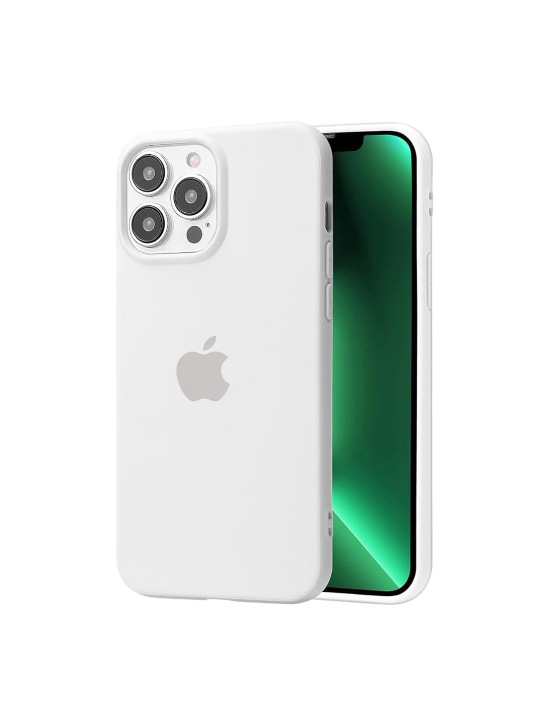 

TREEMODA Solid iPhone 15 Pro Impact Resistant Back Case, White