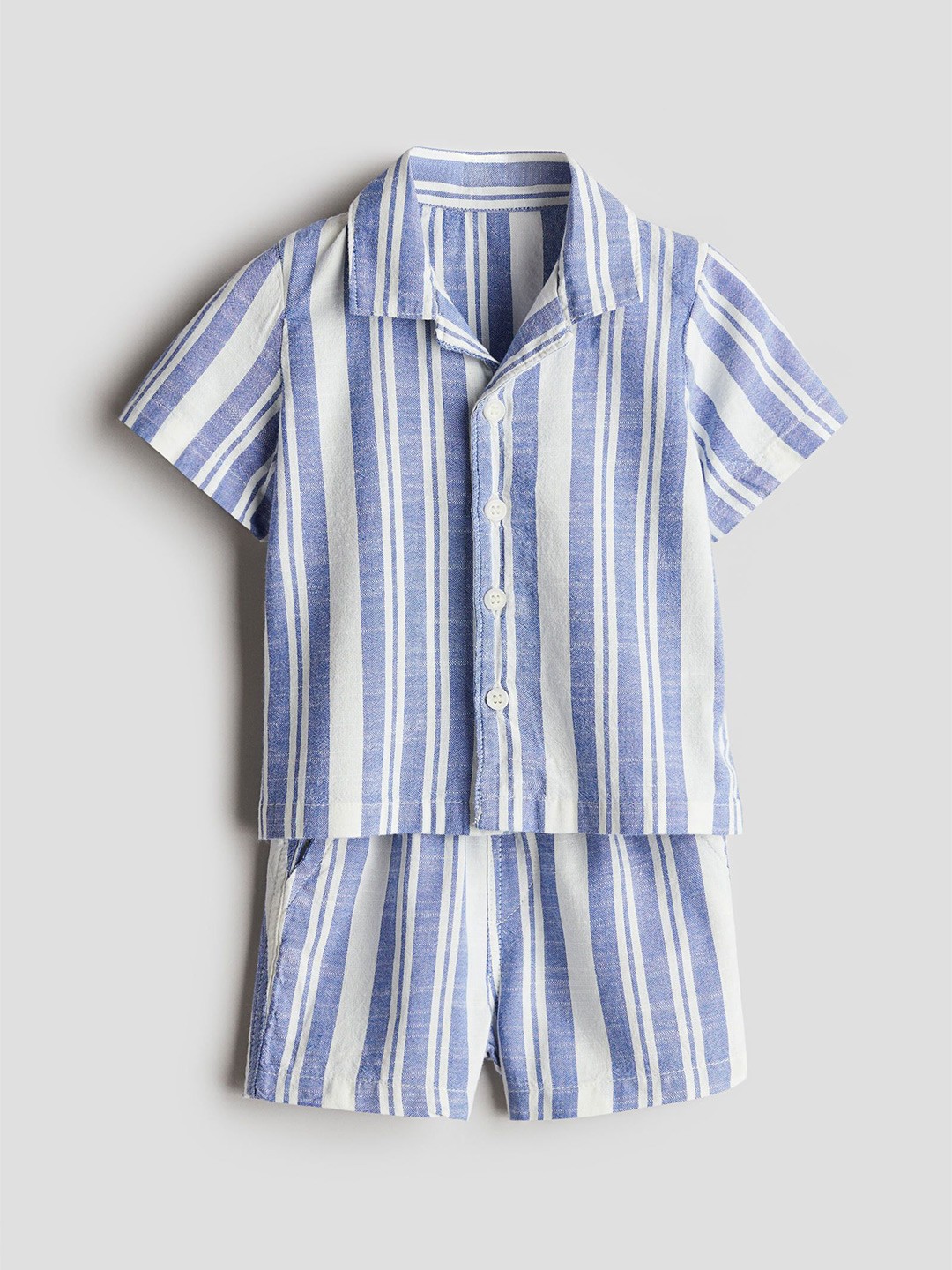 

H&M Girls 2-Piece Printed Cotton Set, Blue