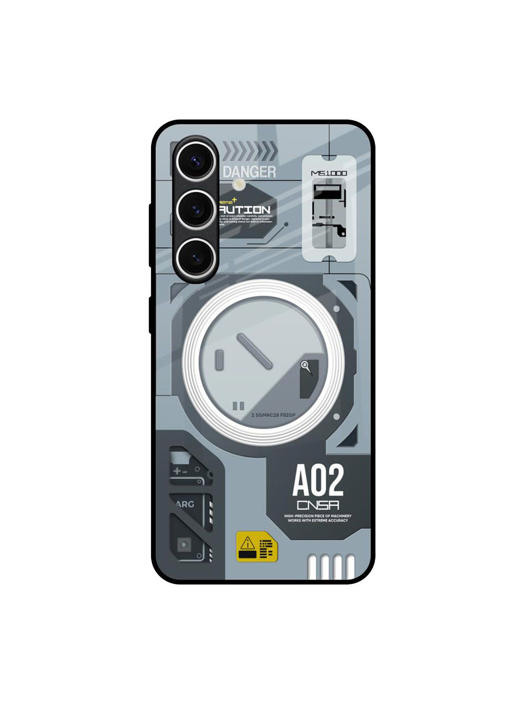 

QRIOH Modern Technology Samsung Galaxy S24 FE 5G Impact Resistant Back Case, Grey