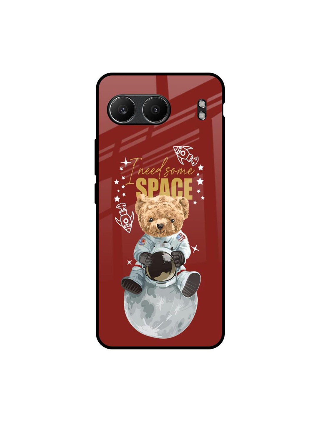 

QRIOH Astronaut Bear OnePlus Nord 4 5G Impact Resistant Back Case, Maroon