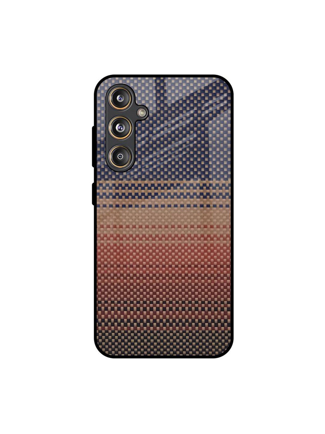 

QRIOH Fiber Artistry Samsung Galaxy F55 5G Impact Resistant Back Case, Navy blue