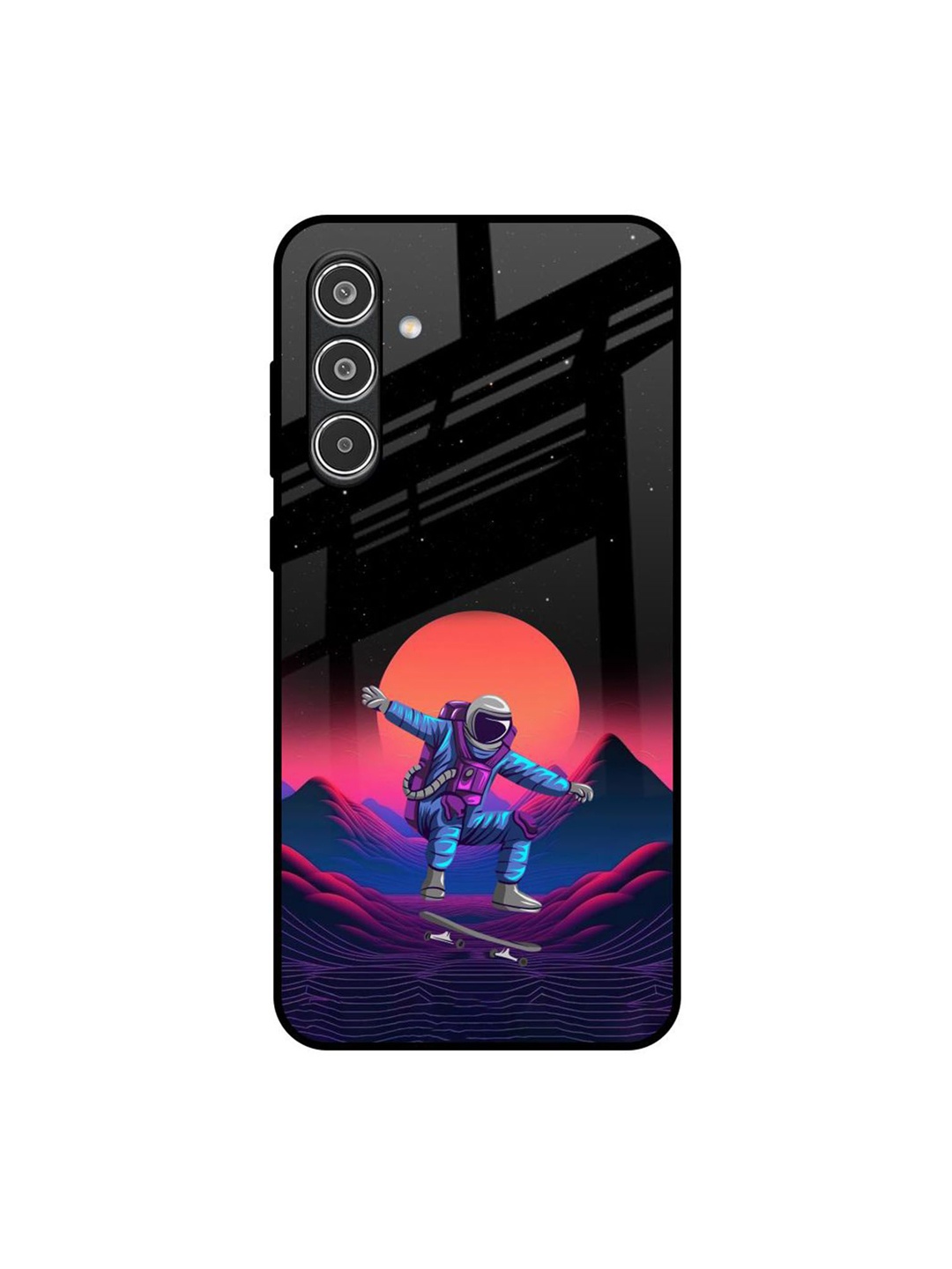 

QRIOH Quirky Retro Astronaut Samsung Galaxy A56 5G Back Case, Black
