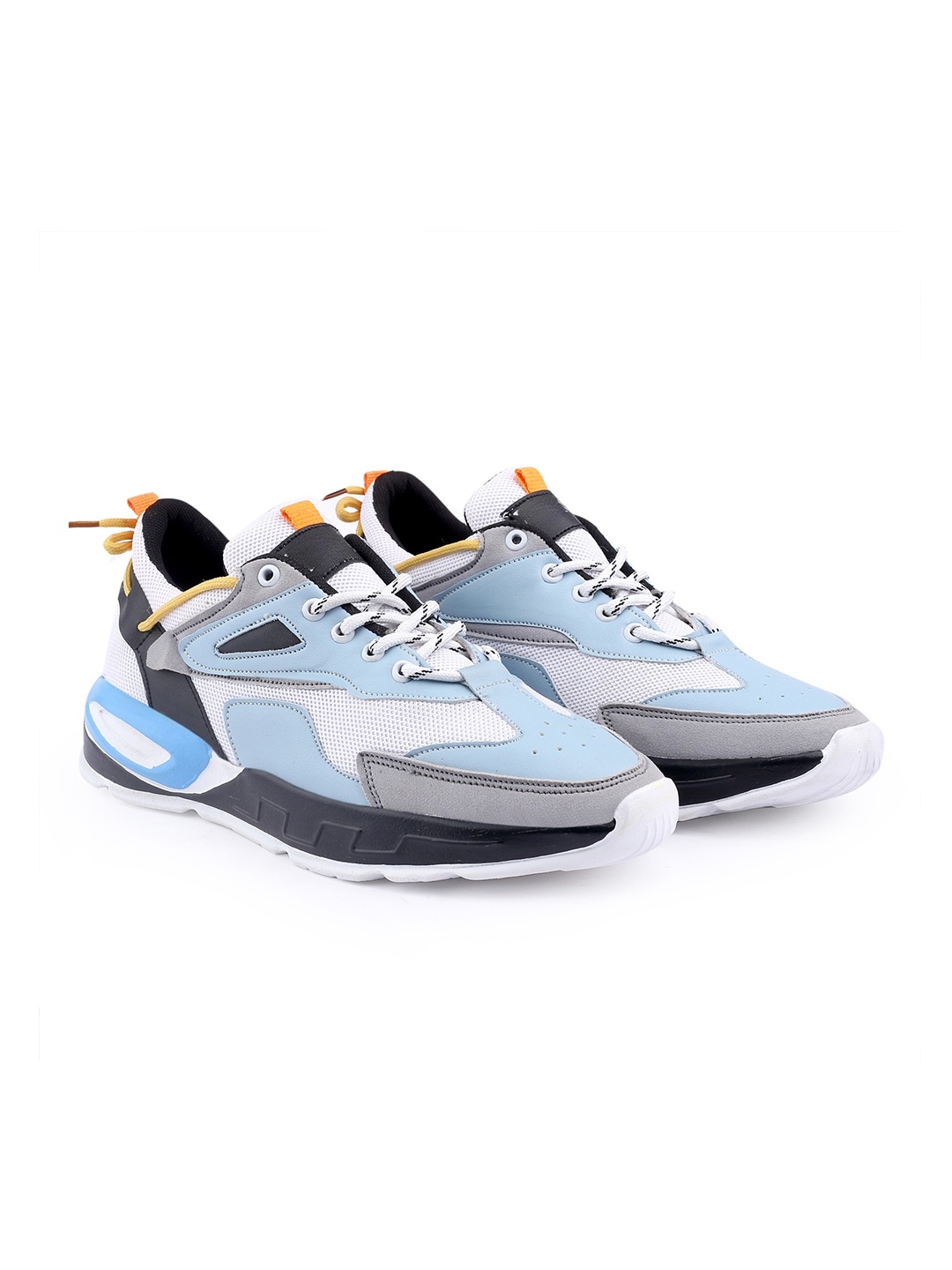 

riffway Men Colourblocked Mesh Lace-Ups Sneakers, Blue