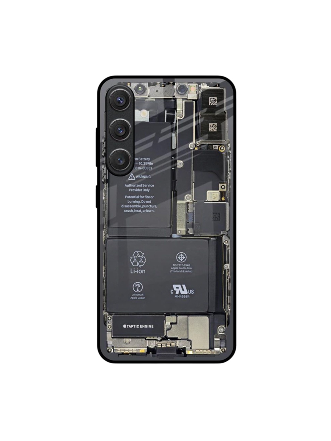 

QRIOH Skeleton Inside Samsung Galaxy S25 5G Impact Resistant Back Case, Grey