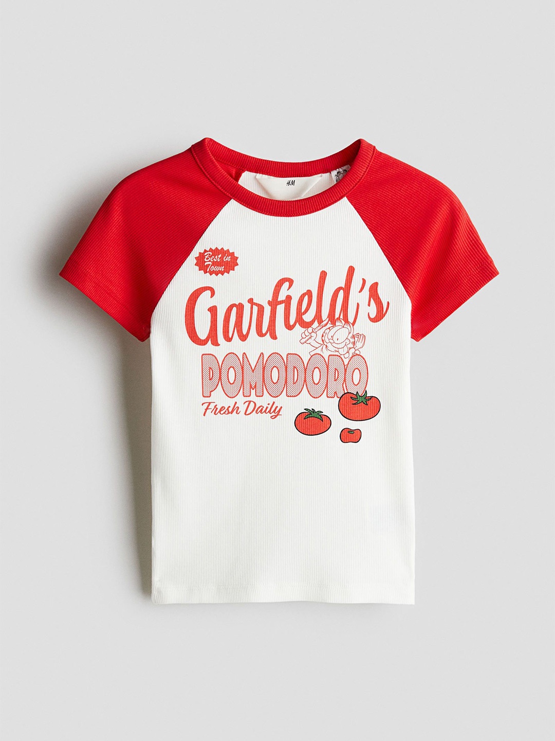 

H&M Girls Printed Jersey Top, White
