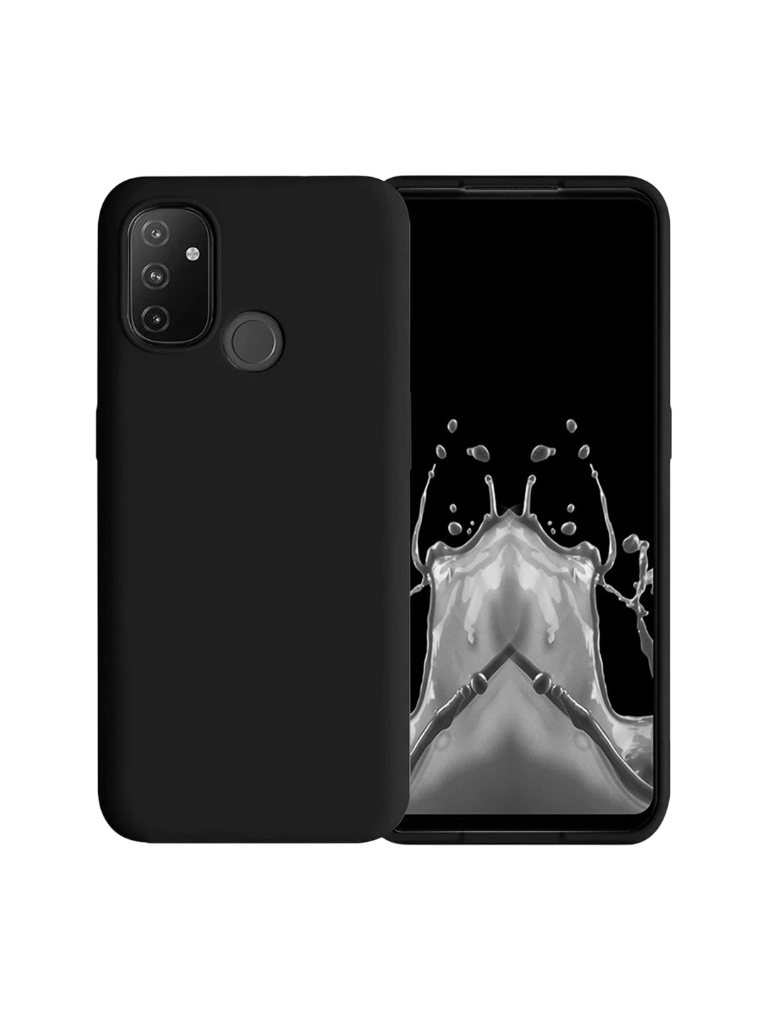 

LIRAMARK Solid OnePlus Nord N100 5G / 1+Nord N100 Impact Resistant Back Case, Black
