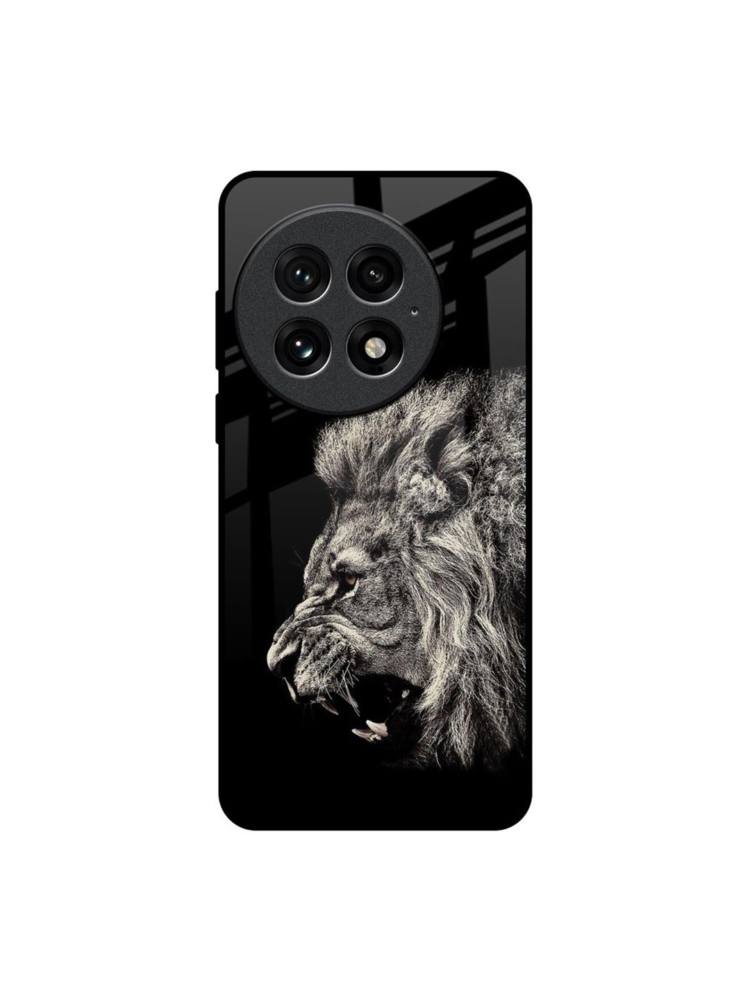 

QRIOH Brave Lion OnePlus 13 Impact Resistant Back Case, Black