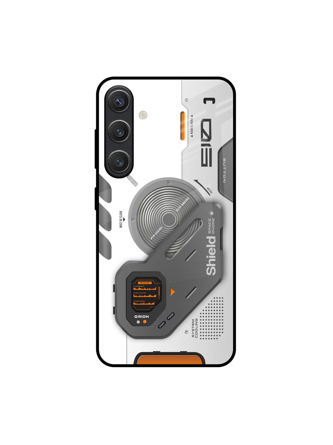 

QRIOH Liberty Cyber Samsung Galaxy S25 5G Impact Resistant Back Case, White
