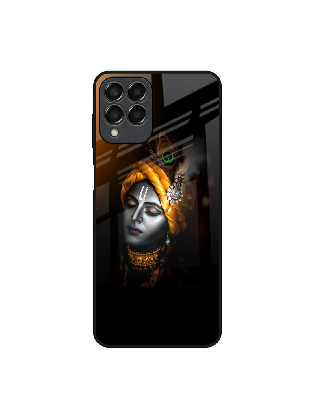 

QRIOH Ombre Krishna Samsung Galaxy M33 5G Impact Resistant Back Case, Black