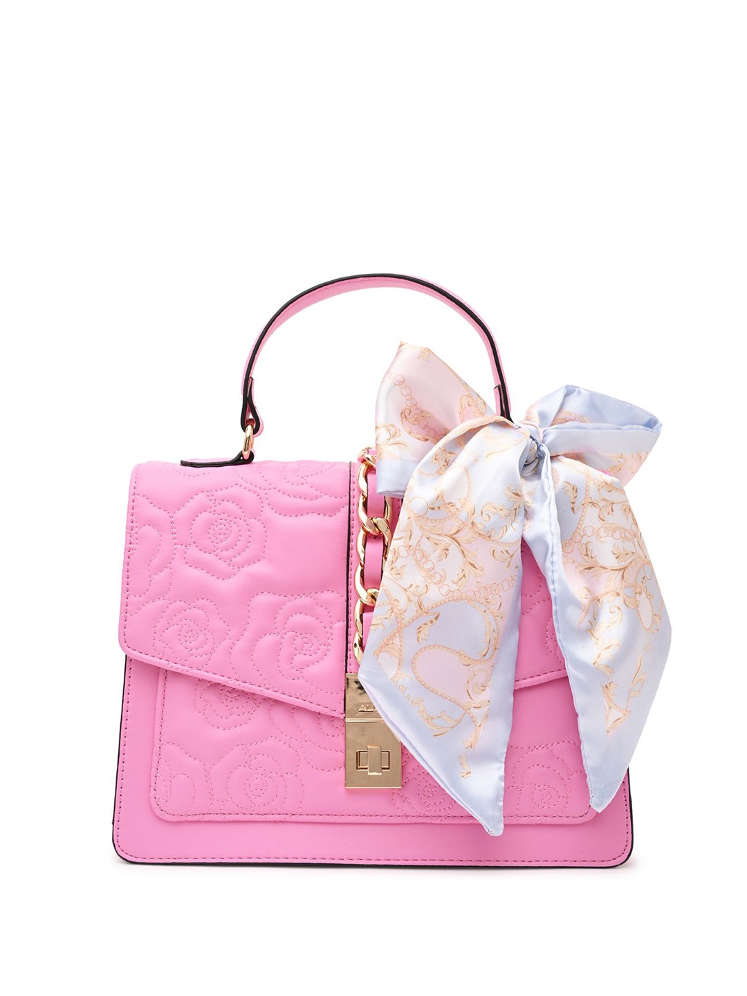 

ALDO Structured Handheld Bag with Tasselled, Pink