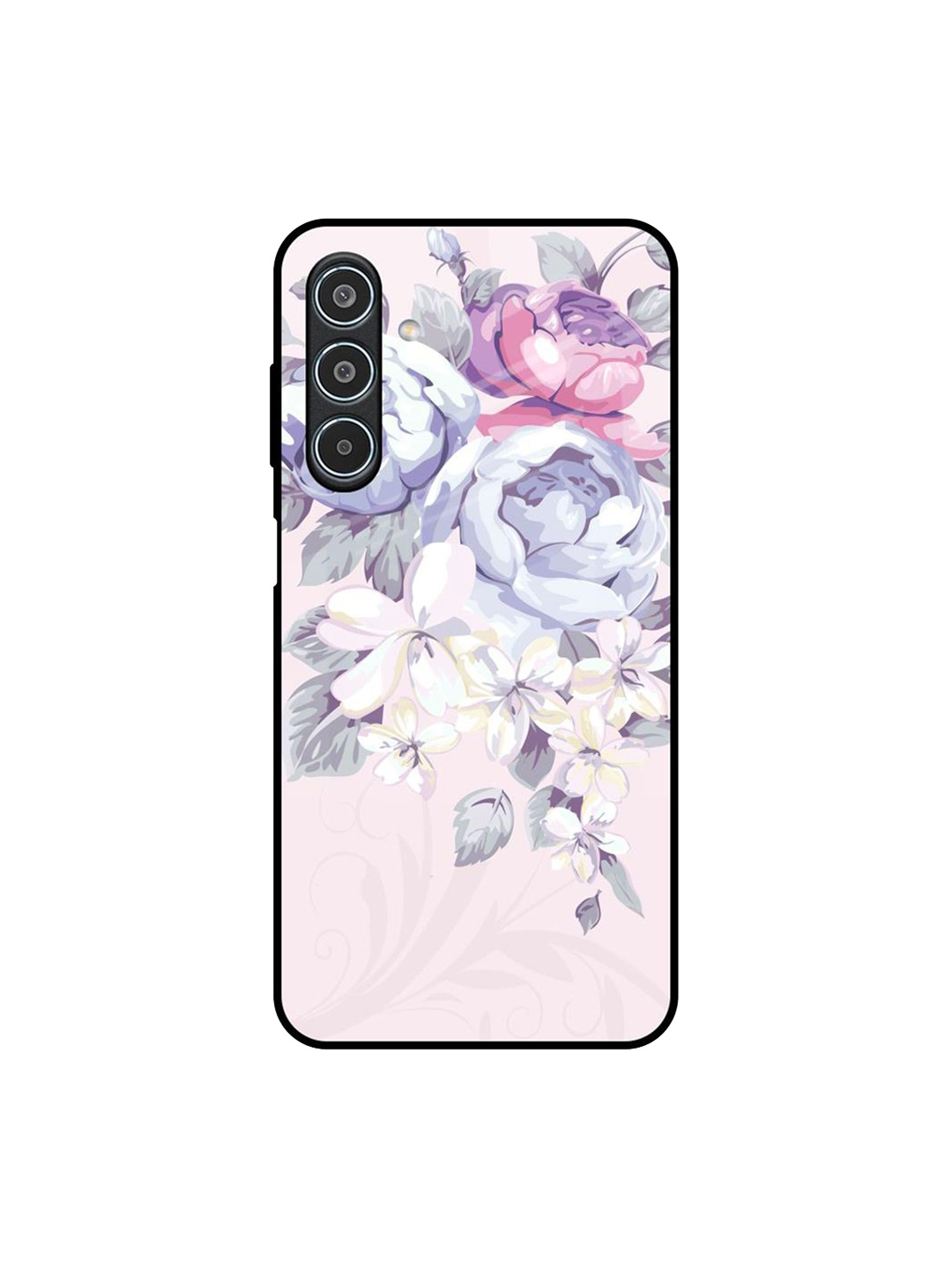 

QRIOH Elegant Floral Samsung Galaxy M35 5G Impact Resistant Back Case, Lavender