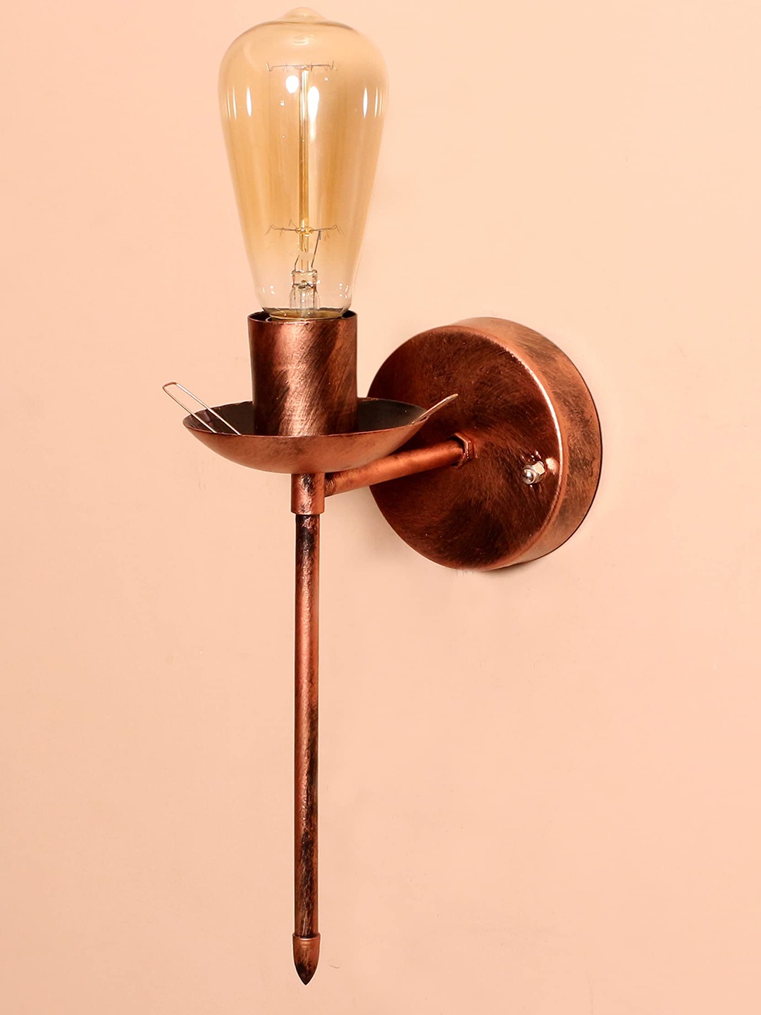 

KINIS Copper-Toned Metal Quirky Abstract Shaped Shaped Wall Lamp