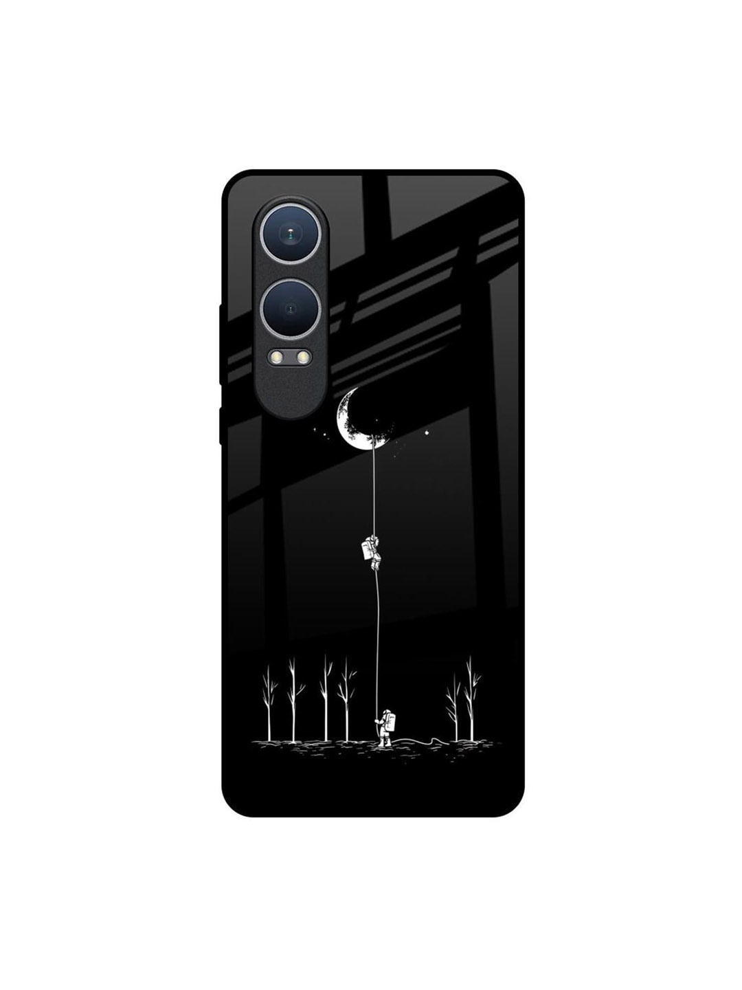 

QRIOH Catch the Moon Real OnePlus Nord CE4 Lite 5G Impact Resistant Back Case, Black