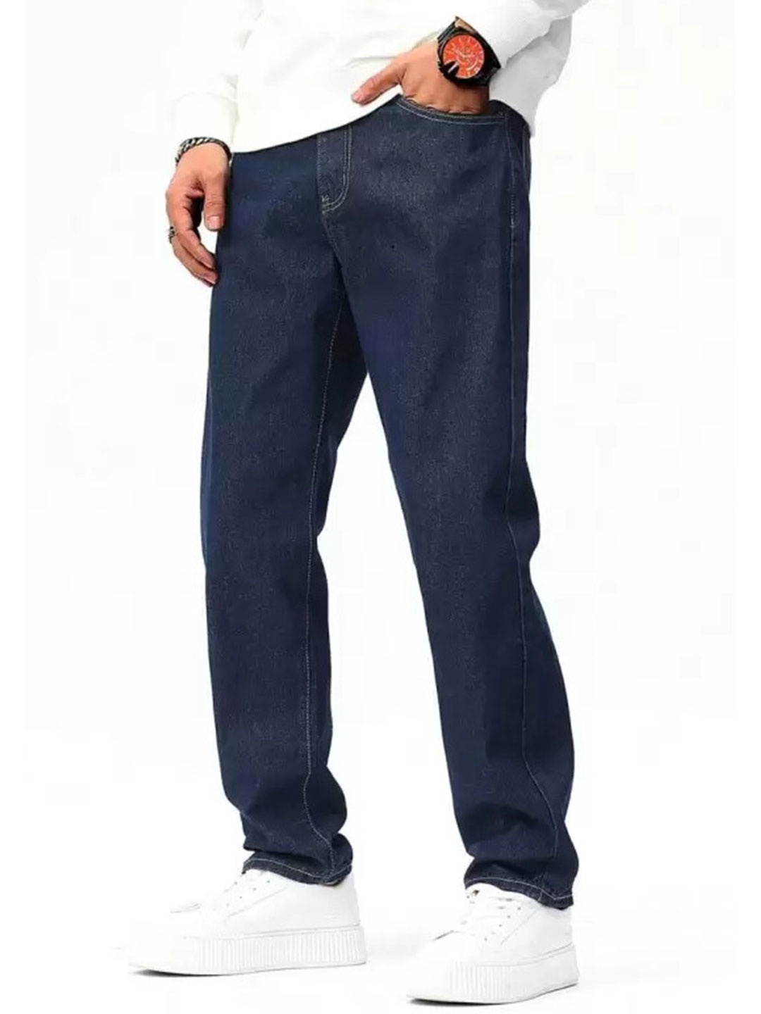 

COMFITS Men Classic Relaxed Fit Stretchable Jeans, Blue
