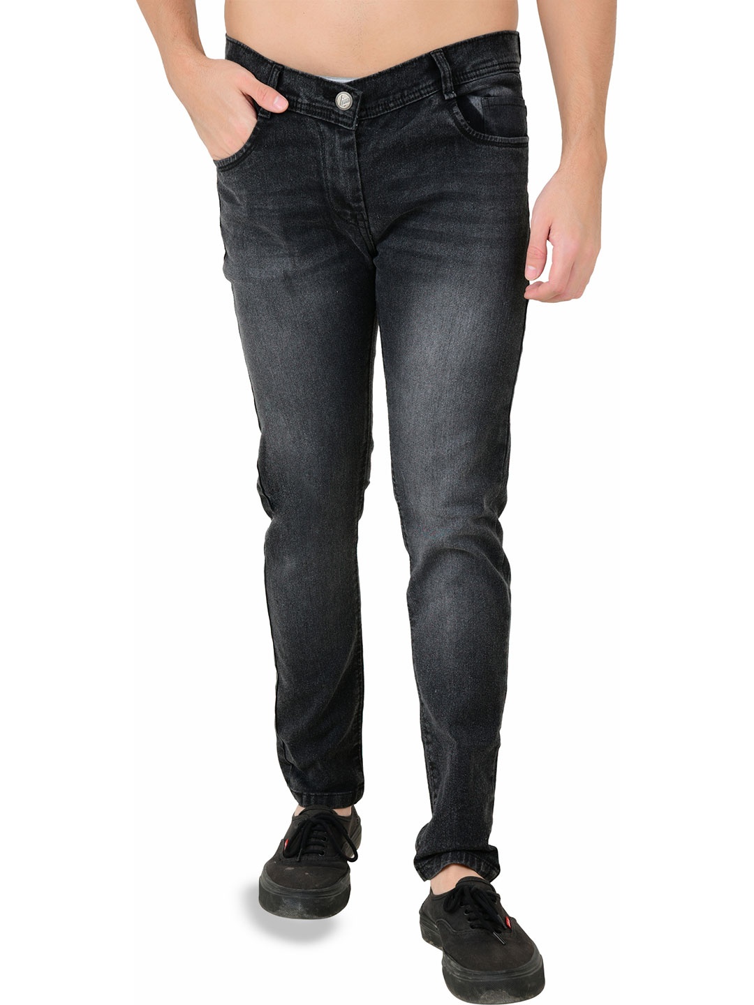 

COMFITS Men Classic Light Fade Stretchable Jeans, Grey