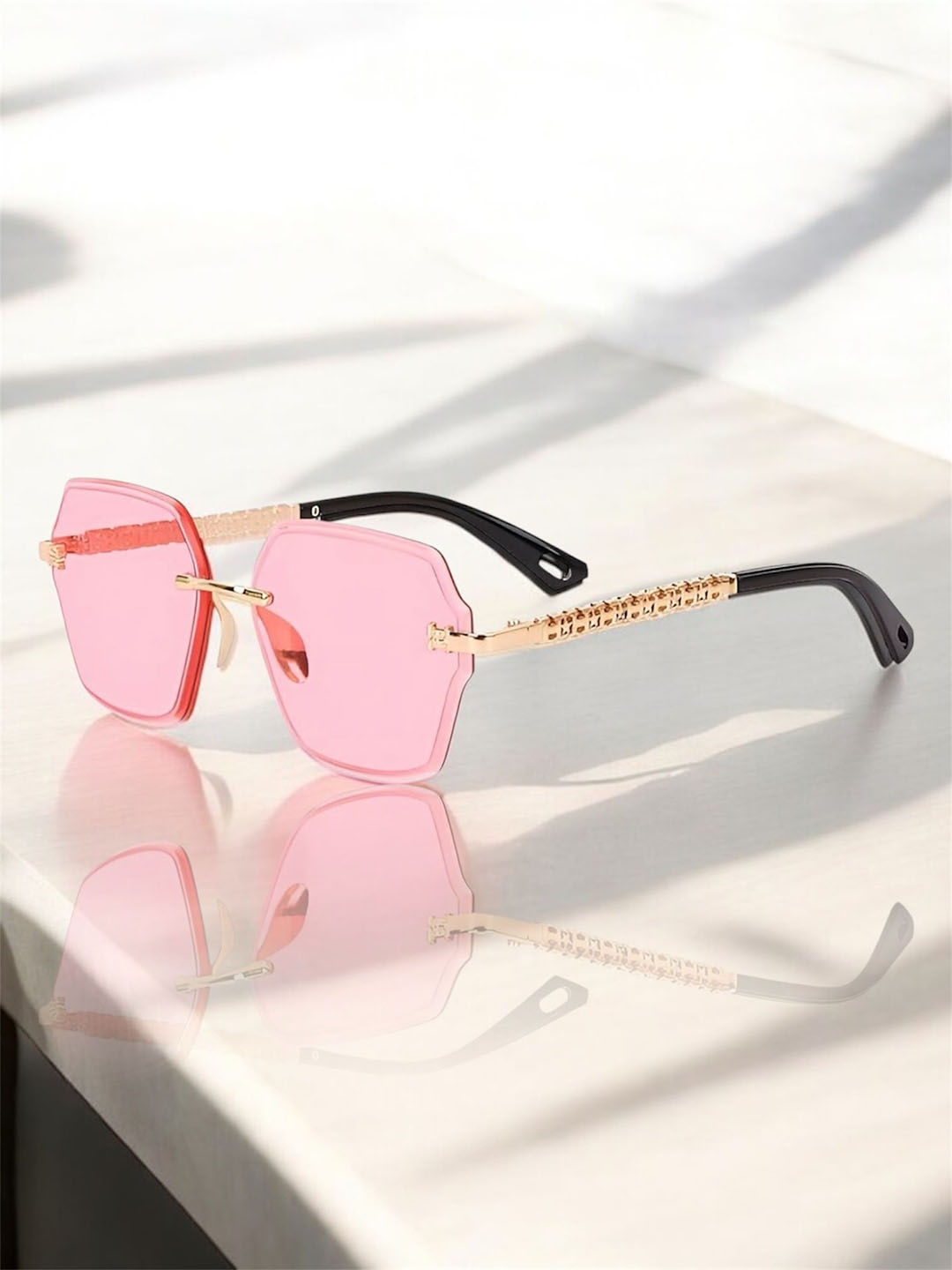 

FUNGLASSES Unisex Butterfly Sunglasses With UV Protected Lens, Pink