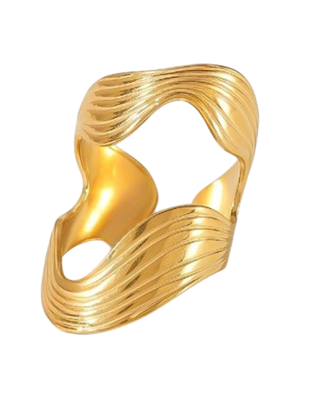 

Just Lil Things Geometric Hollowed Shape Finger Ring, Gold