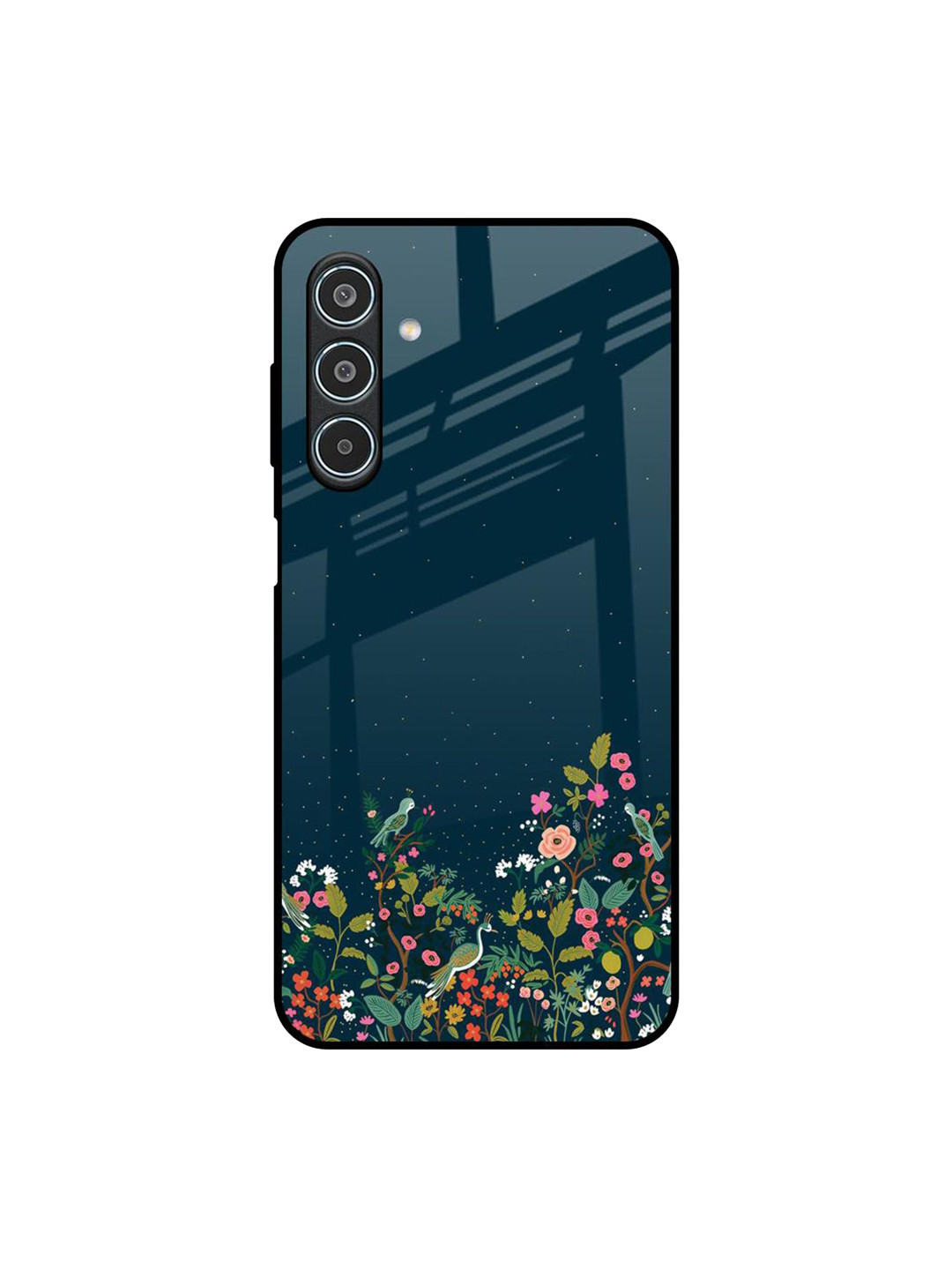 

QRIOH Small Garden Samsung Galaxy M35 5G Impact Resistant Back Case, Teal