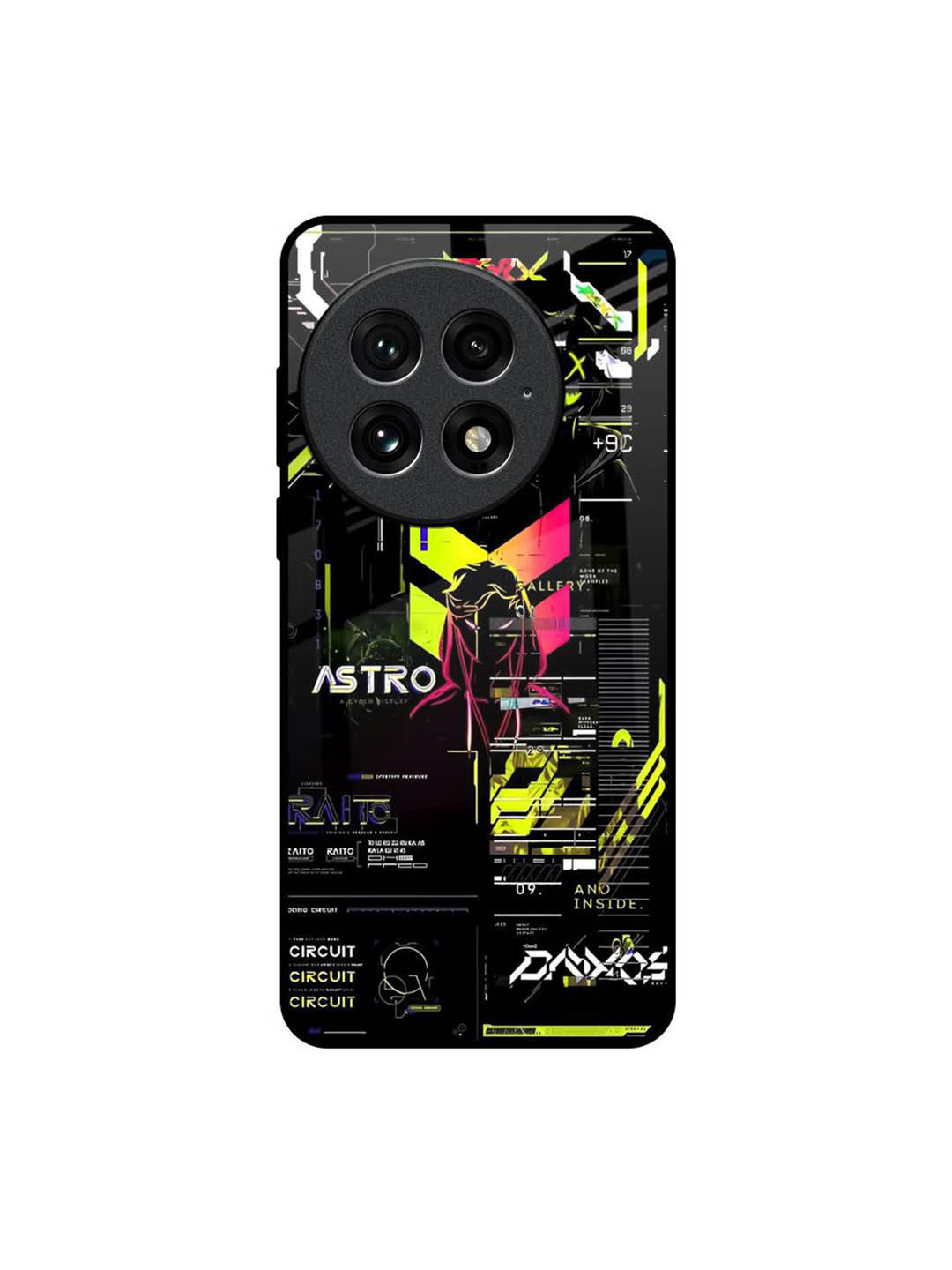 

QRIOH Astro Glitch OnePlus 13 Impact Resistant Back Case, Black