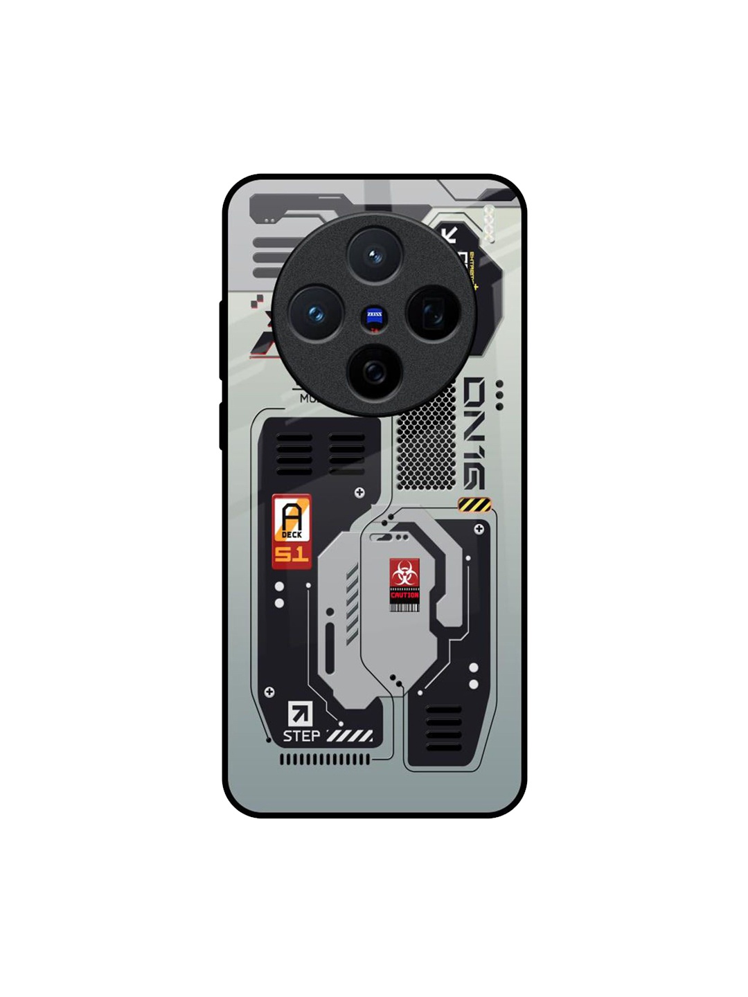 

QRIOH Techno Vibes Vivo X200 5G Impact Resistant Back Case, Grey