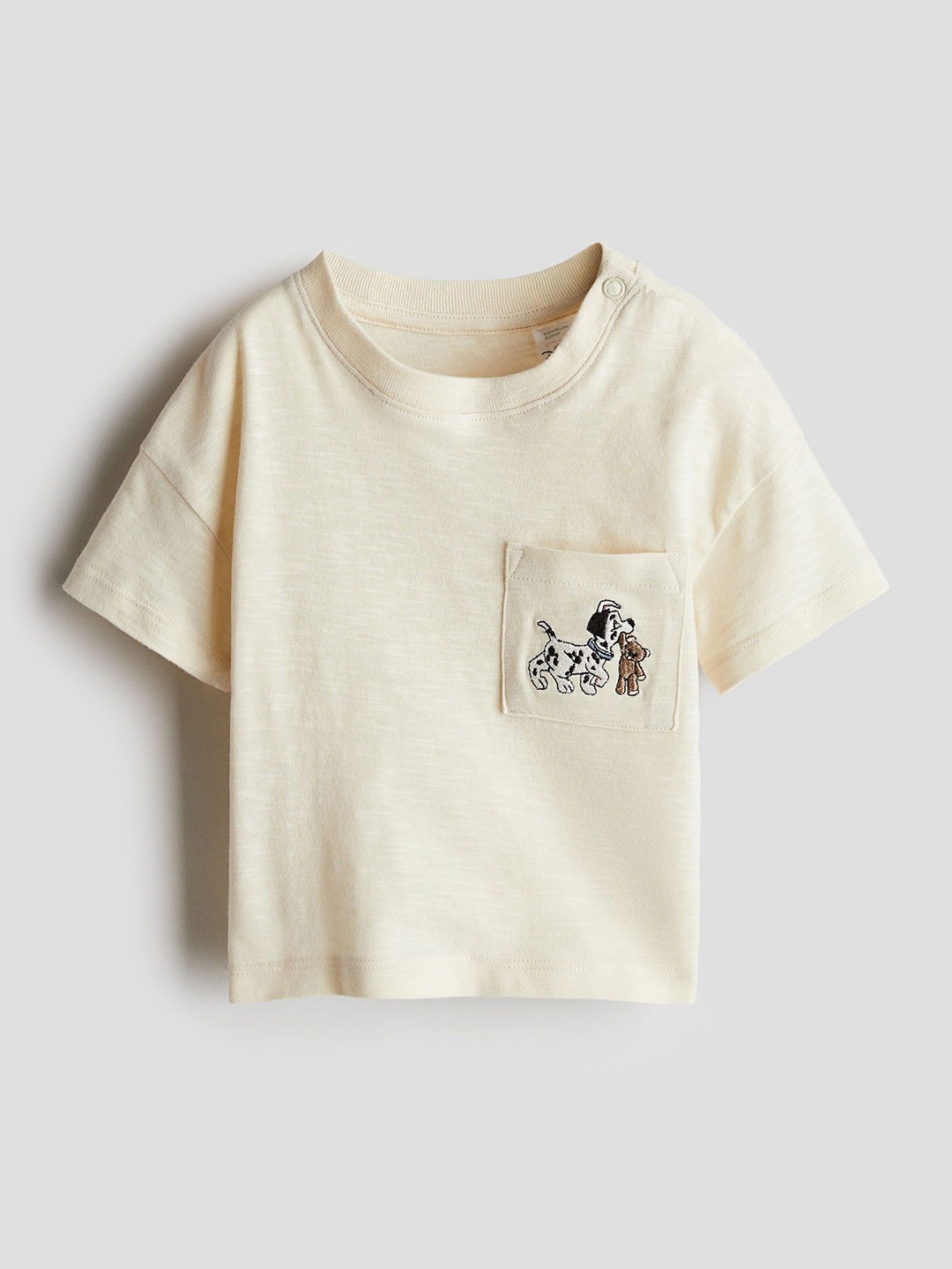 

H&M Patch-Pocket Cotton T-shirt, White